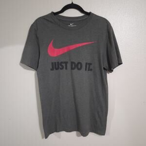Nike Just Do It Mens Charcoal Gray T-Shirt Size Small Casual